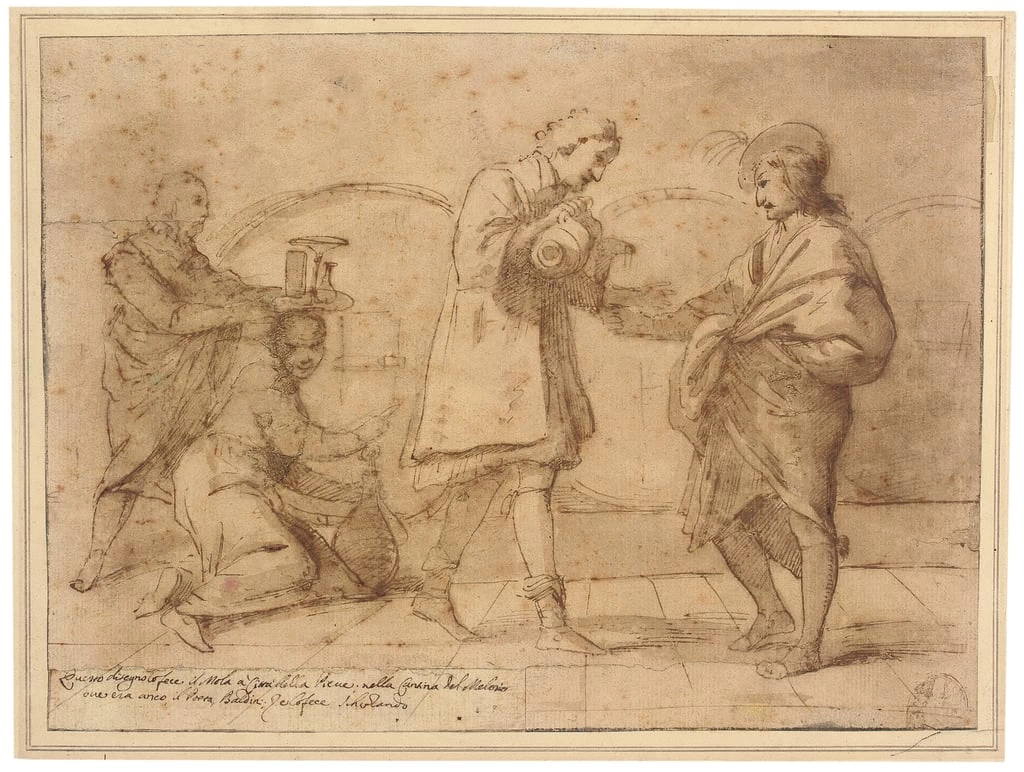 Il poeta Baldini che beve nella taverna di Melosi